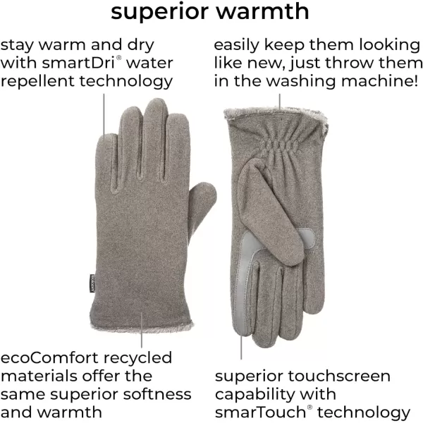 imageisotoner womens Stretch Fleece Gloves With Microluxe Lining and Smart Touch TechnologyIvory  Smartdri