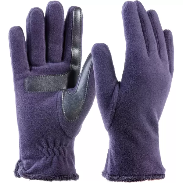 imageisotoner womens Stretch Fleece Gloves With Microluxe Lining and Smart Touch TechnologyMidnight Blue  Smartdri