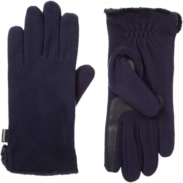 imageisotoner womens Stretch Fleece Gloves With Microluxe Lining and Smart Touch TechnologyMidnight Blue  Smartdri