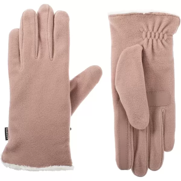imageisotoner womens Stretch Fleece Gloves With Microluxe Lining and Smart Touch TechnologyNew Blush  Recycled and Smartdri