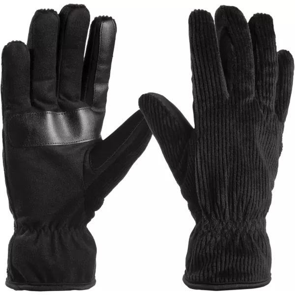 imageisotoner Mens Corduroy Glove With Mircosuede Palm PatchBlack