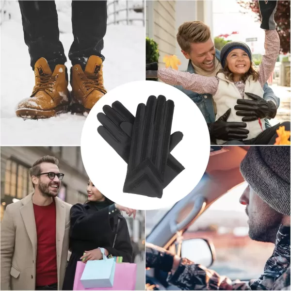 imageisotoner Signature Mens Gloves Spandex Stretch with Warm Knit LiningBrown