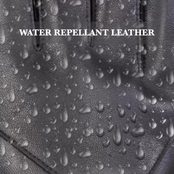 imageisotoner Water Repellent Leather Gloves for Men  Water Repellent Touchscreen Fleece Lining Stylish ampamp Practical Black Medium