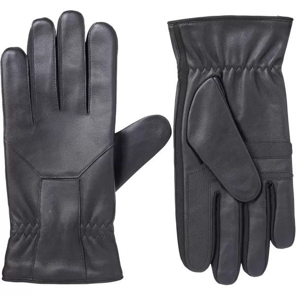 imageisotoner Water Repellent Leather Gloves for Men  Water Repellent Touchscreen Fleece Lining Stylish ampamp Practical Black Medium