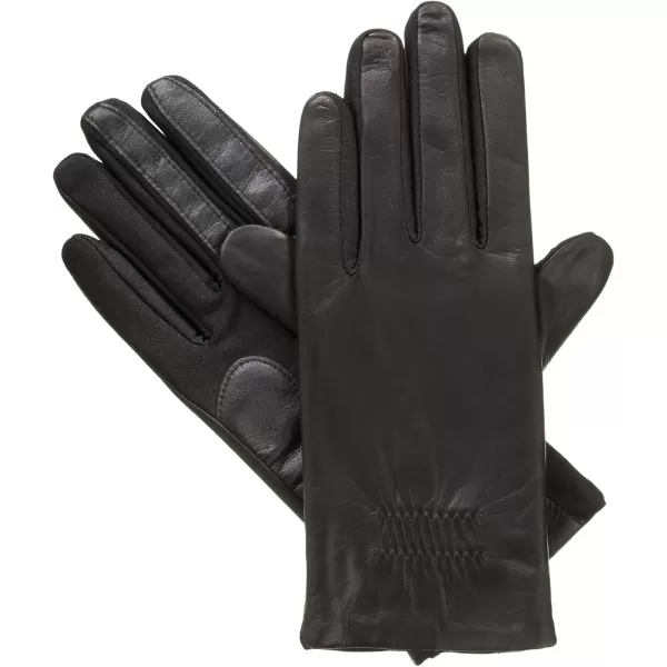 imageisotoner Womens Classic Stretch Leather Touchscreen Cold Weather Gloves Fleece LiningBlack