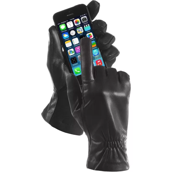 imageisotoner Womens Classic Stretch Leather Touchscreen Cold Weather Gloves Fleece LiningBlack