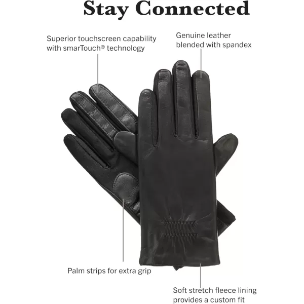 imageisotoner Womens Classic Stretch Leather Touchscreen Cold Weather Gloves Fleece LiningBrown