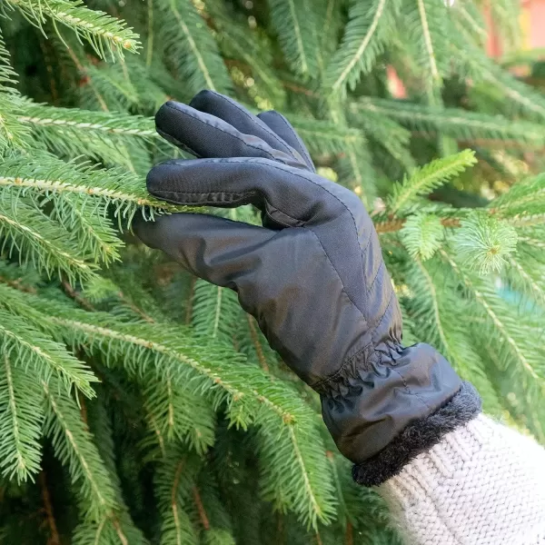 imageisotoner Womens Recycled Sleekheat Stretch Chevron Quilted Smartdri Cold Weather Glove Touchscreen CapableGlovesRed