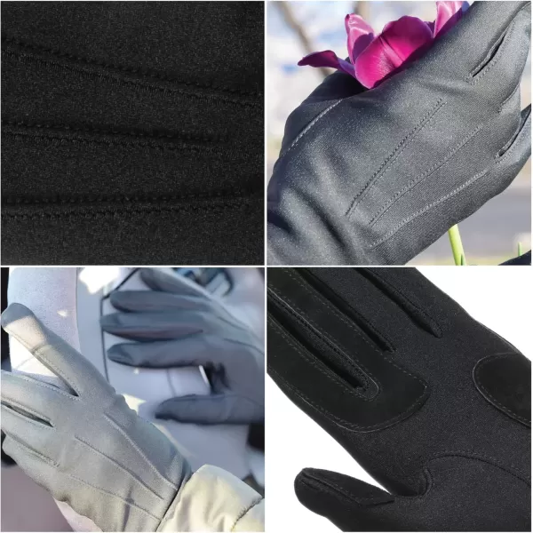 imageisotoner Womens Spandex Cold Weather Stretch Gloves With Warm Fleece LiningBlack