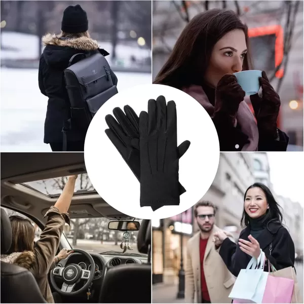 imageisotoner Womens Spandex Cold Weather Stretch Gloves With Warm Fleece LiningPlum