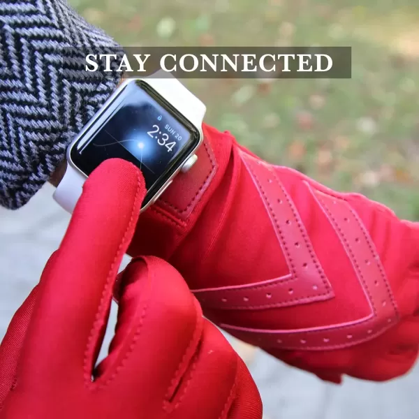 imageisotoner Womens Spandex Shortie Touchscreen GlovesChili Pepper
