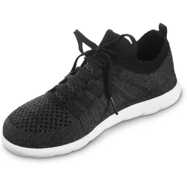 imageisotoner Zenz Womens Lace Up Slippers Lightweight Unlined Sport Knit SlipOnsBlack