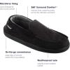 imageisotoner Mens Diamond Corduroy Moccasin IndoorOutdoor Slipper with Memory FoamBlack
