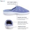 imageisotoner Womens Embroidered ClogPeriwinkle Scalloped