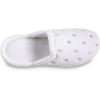 imageisotoner Womens Embroidered ClogWhite Scalloped