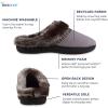 imageisotoner Womens Microsuede Mallory Hoodback Slipper with Memory Foam and IndoorOutdoor SoleBlack