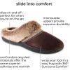 imageisotoner Womens Microsuede Mallory Hoodback Slipper with Memory Foam and IndoorOutdoor SoleDark Chocolate