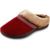 imageisotoner Womens Microsuede Mallory Hoodback Slipper with Memory Foam and IndoorOutdoor SoleChili