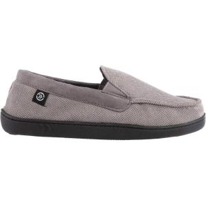 imageisotoner Mens Diamond Corduroy Moccasin IndoorOutdoor Slipper with Memory FoamAsh