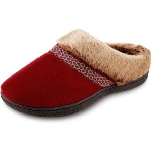 imageisotoner Womens Microsuede Mallory Hoodback Slipper with Memory Foam and IndoorOutdoor SoleChili