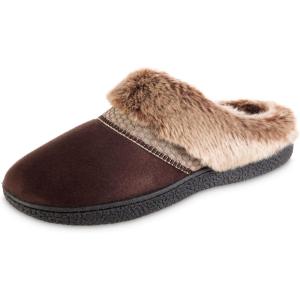 imageisotoner Womens Microsuede Mallory Hoodback Slipper with Memory Foam and IndoorOutdoor SoleDark Chocolate