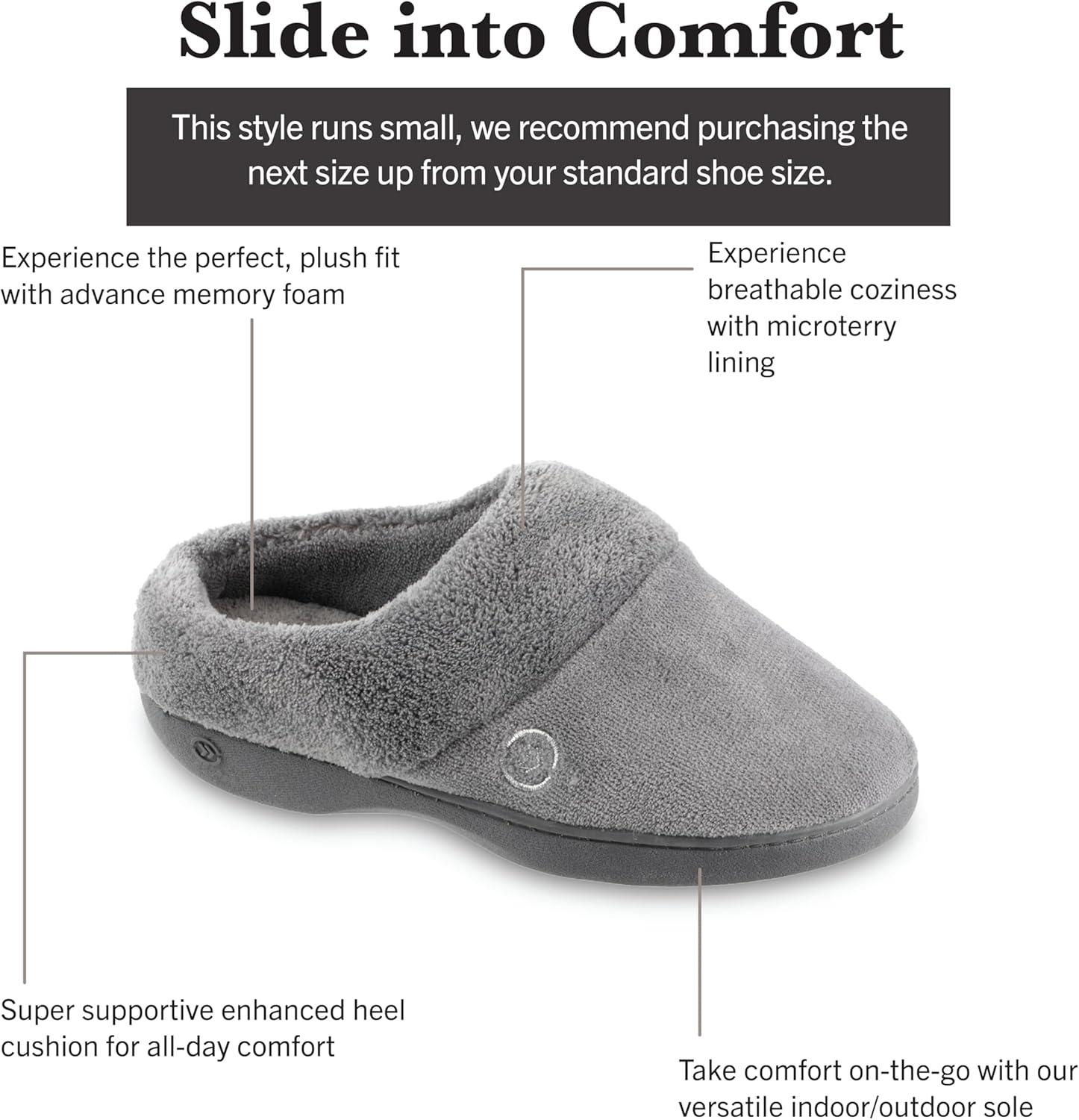 imageIsotoner Womens Classic Hoodback with Memory Foam SlipperDeep Periwinkle