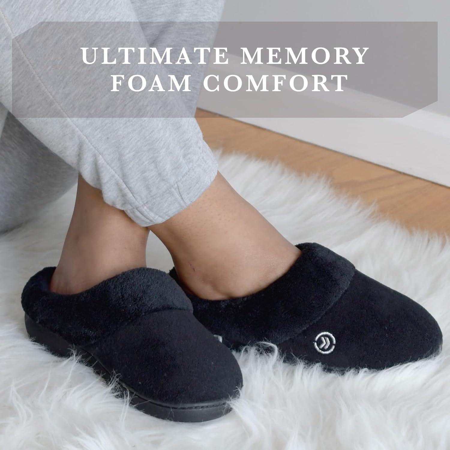 imageIsotoner Womens Classic Hoodback with Memory Foam SlipperDeep Periwinkle