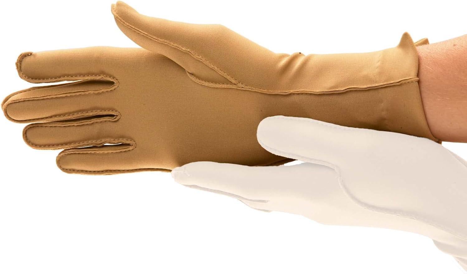 imageisotoner Women ampamp Men Arthritis Compression Rheumatoid Pain Relief Gloves for joint support with OpenFull finger designCamel