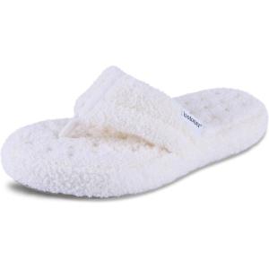 imageisotoner Womens Cozy Plush Terry Knit Joey Thong Slippers with Enhanced Heel CushionEwe