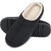imageisotoner Mens Rory SlipperGel Memory Foam ClogsDurable Microsuede with Sherpa LiningBlack