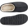 imageisotoner Mens Rory SlipperGel Memory Foam ClogsDurable Microsuede with Sherpa LiningBlack
