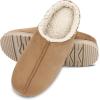 imageisotoner Mens Rory SlipperGel Memory Foam ClogsDurable Microsuede with Sherpa LiningCognac