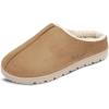 imageisotoner Mens Rory SlipperGel Memory Foam ClogsDurable Microsuede with Sherpa LiningCognac