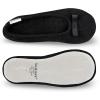 imageisotoner Womens Diamond Microterry Gemma Ballerina SlippersSuede Sole with Memory Foam Comfort Machine WashableBlack Diamond