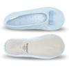 imageisotoner Womens Diamond Microterry Gemma Ballerina SlippersSuede Sole with Memory Foam Comfort Machine WashableBlue Fog Diamond