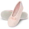 imageisotoner Womens Diamond Microterry Gemma Ballerina SlippersSuede Sole with Memory Foam Comfort Machine WashableEvening Sand Diamond