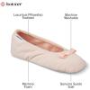 imageisotoner Womens Diamond Microterry Gemma Ballerina SlippersSuede Sole with Memory Foam Comfort Machine WashableEvening Sand Diamond