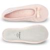 imageisotoner Womens Diamond Microterry Gemma Ballerina SlippersSuede Sole with Memory Foam Comfort Machine WashableEvening Sand Diamond