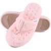 imageisotoner Womens Cozy Plush Terry Knit Joey Flip Flop Slippers with Enhanced Heel Support and Memory Foam ComfortEvening Sand