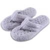 imageisotoner Womens Cozy Plush Terry Knit Joey Flip Flop Slippers with Enhanced Heel Support and Memory Foam ComfortLight Grey