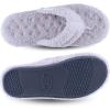 imageisotoner Womens Cozy Plush Terry Knit Joey Flip Flop Slippers with Enhanced Heel Support and Memory Foam ComfortLight Grey