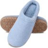 imageisotoner Womens IndoorOutdoor Slipon Diamond Microterry Gemma Clog Slippers with Memory Foam ComfortBlue Fog