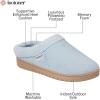 imageisotoner Womens IndoorOutdoor Slipon Diamond Microterry Gemma Clog Slippers with Memory Foam ComfortBlue Fog