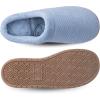 imageisotoner Womens IndoorOutdoor Slipon Diamond Microterry Gemma Clog Slippers with Memory Foam ComfortBlue Fog