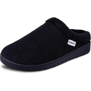 imageisotoner Womens IndoorOutdoor Slipon Diamond Microterry Gemma Clog Slippers with Memory Foam ComfortBlack