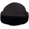 imageIsotoner Womens Water Repellent Microsuede Cap with Faux Fur TrimBlack