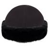imageIsotoner Womens Water Repellent Microsuede Cap with Faux Fur TrimBlack