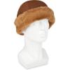 imageIsotoner Womens Water Repellent Microsuede Cap with Faux Fur TrimCognac