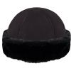 imageIsotoner Womens Water Repellent Microsuede Cap with Faux Fur TrimBlack