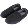 imageisotoner mens Berber Aspen Closed Back Slippers With Memory Foam Comfort and Breathable LiningBlack